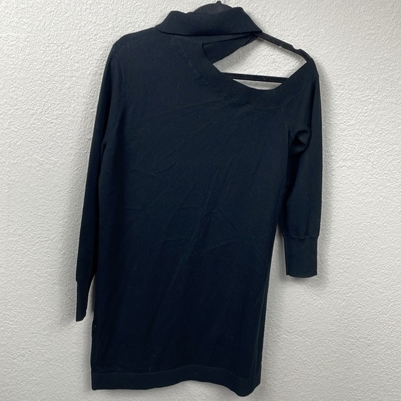 New L’Agence Amberli Black Cutout Merino Wool Blend Mini Dress Sz S - Picture 6 of 12